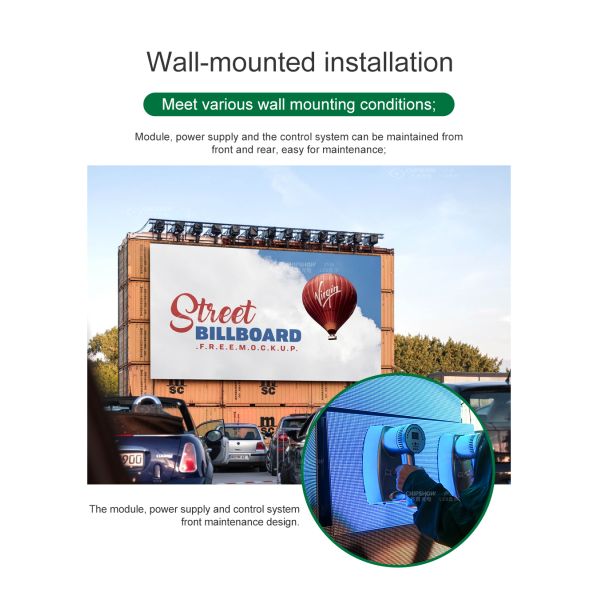 P4 P667 Energy Saving Front Service Painel De LED Module Outdoor Full Color Video Wall LED Display Screen
