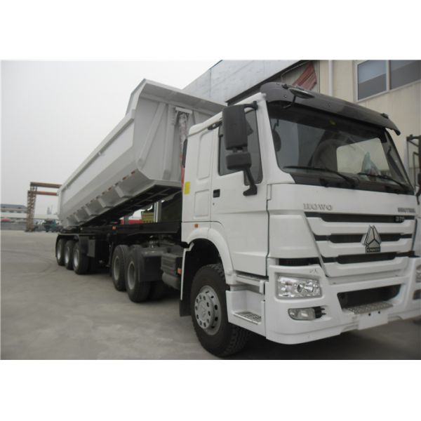 3 Axle 24CBM 24M3 dump trailer 40 Tons U-Shape Tipper Semi Trailer for BAUXITE Transport.