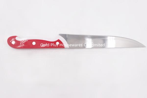 1.1mm  Cooking knife with plastic handle stainless steel professional custom red chinese chef knife