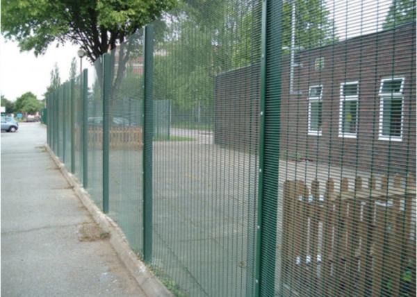 3X0.5 2.5m Green Security Polyester Boundry Anti Climb Mesh Fence 80×80mm Post