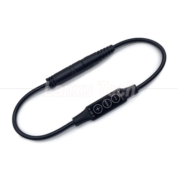 Lumière sans pas de type mâle à femelle jack à baril CC 5,5x2,1 mm 5,5x2,5 mm 3,5x1,35 mm Dimmer câble pour lampe à LED