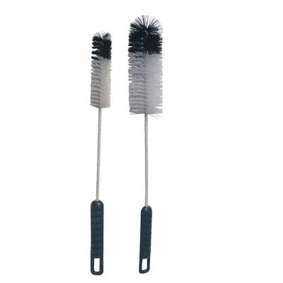 Pincel de tubo de fio torcido flexível Pincel de nylon para limpeza de copos de garrafa