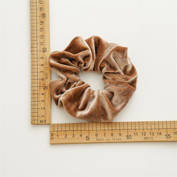 winter vintage plush elastic scrunchies black brown Ins influencer temperament headwear French accessories