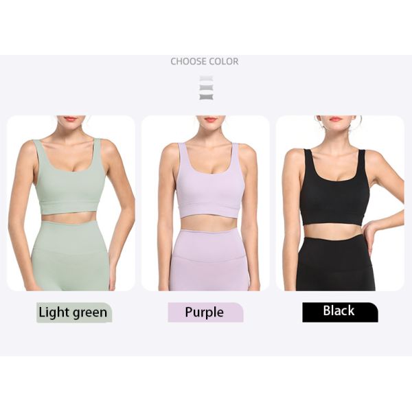 Full Cup Plus Size Moisture Wicking Sports Bra Soft U Neck For Fat Women