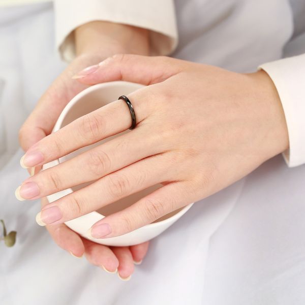 Anneau de mariage en tungstène argenté-or polonais coupé en diamants pour hommes, femmes, style tendance type religieux