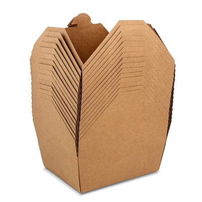 A caixa de papel afastada de recipiente de alimento de Kraft para o fruto da salada almoça certificado do FSC