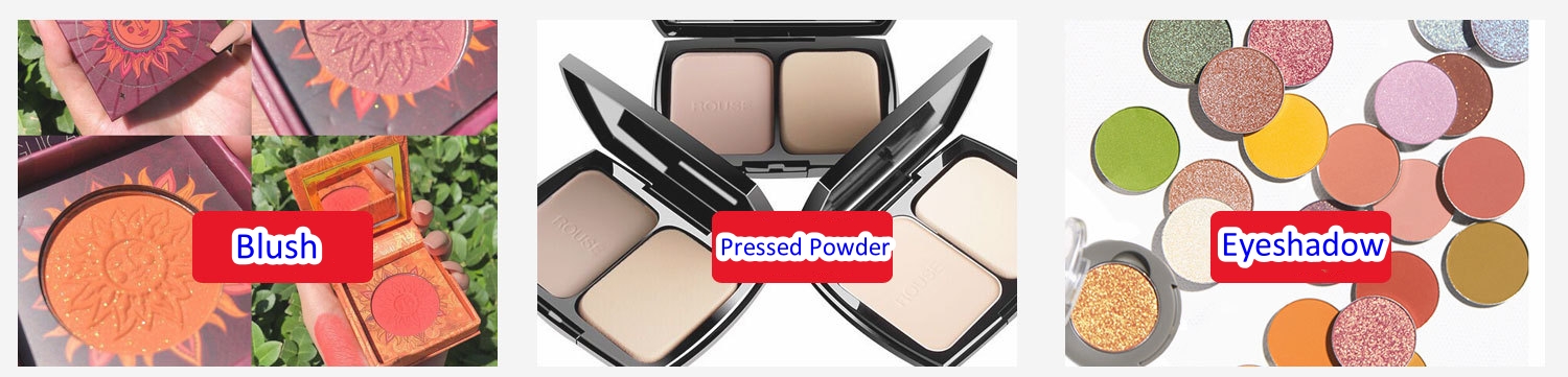 Semi Automatic Pressed Powder Compact Machine Makeup Pan Face Powder Cake Press