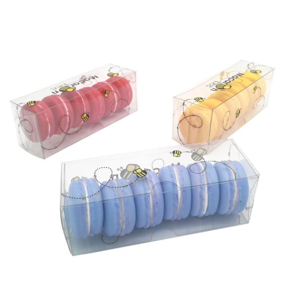 Plastic  PVC PET candy cookie custom 6pcs macaron packing gift packaging box Wholesale