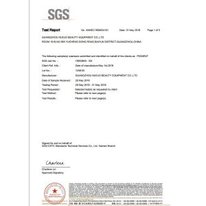 Guangzhou Nuojo Beauty Equipment Co., Ltd Сертификации