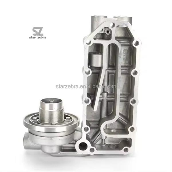 PC300-7 Excavator 6D114 Engine Model Lubricating Oil Filter Head Oil Cooler Seat Radiator Cover for Diesel Engine Parts