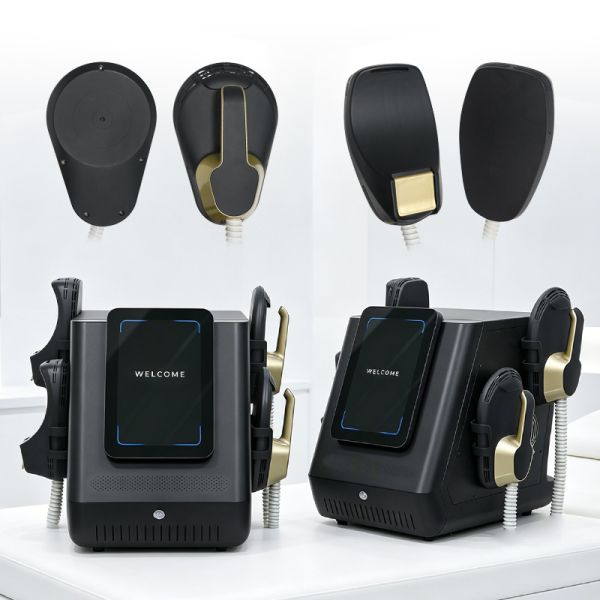 Non-invasive EMS slimming machine, for weight loss, muscle shaping, and fat burning; with four handles for home and commercial use.