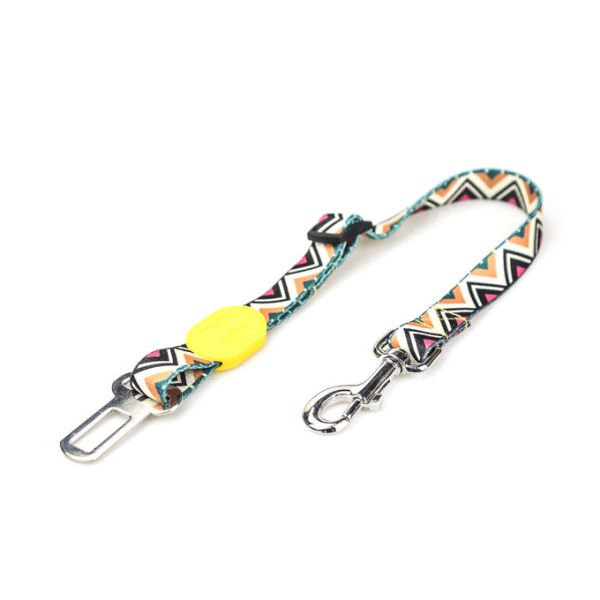 Polyester Pet Car Seatbelt Jeep Heavy Duty Dog Car Seat Belt Pet Collar Leash