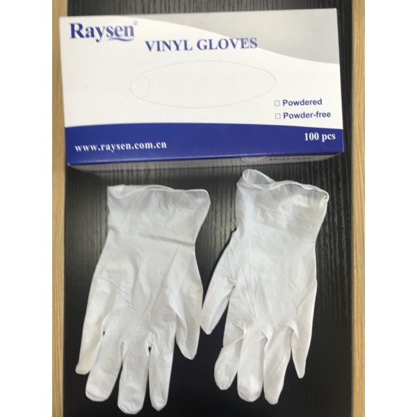 Chemical Resistance Latex Free Vinyl Disposable Gloves Odourless Uniform Thickness