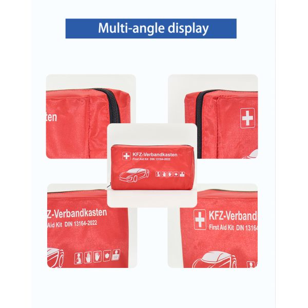 Hot Sale Automotive Safety Rescue and First Aid Bag DIN13164-2022 Compliant First Aid Kit for Car