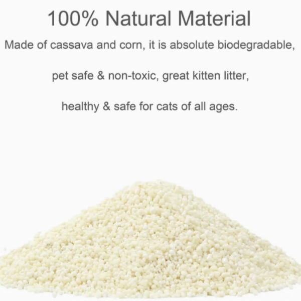 Organic Tapioca Cat Litter Biodegradable Clumping Tofu Cat Litter