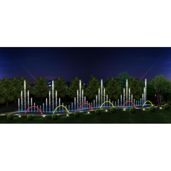 Нержавеющая сетка Большой сухой наружный напольный фонтан воды