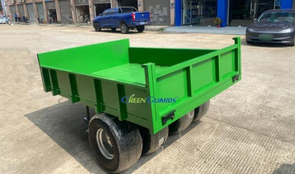 OEM 3-10 tons PTO driven hydraulic agricultural dump trailer, capacity 210*160*30cm, with core tire assembly
