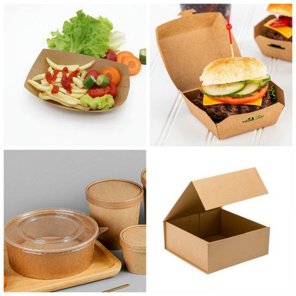 Manufacturer 300gsm Brown Kraft Paper PE Coated For Take Away Lunch Box