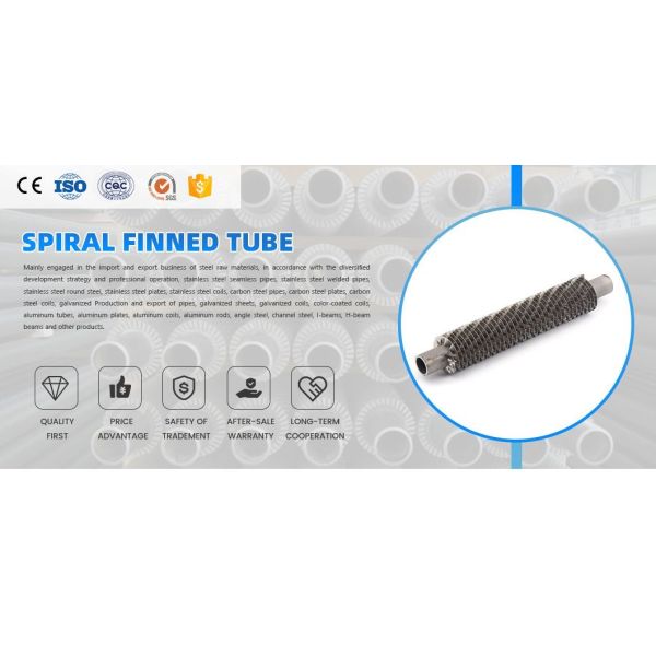 Tubo de acero carbono cobre aluminio elíptico y espiral 12m 6m 4m