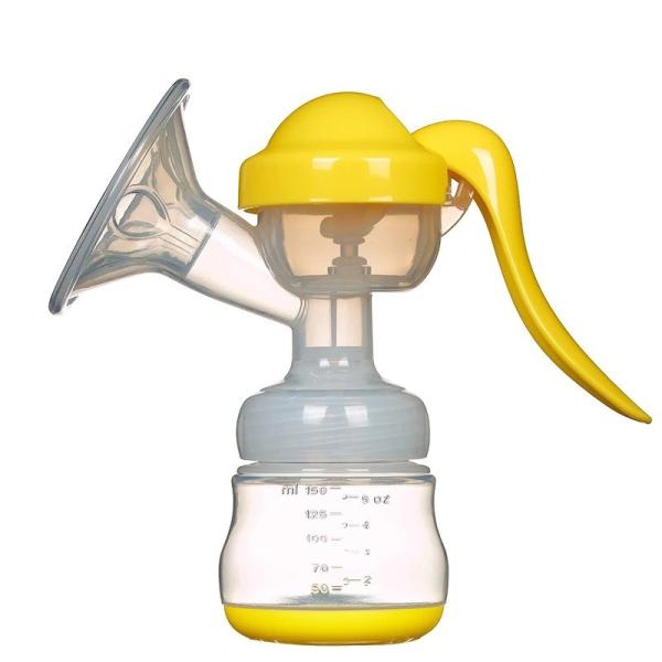 Clear Hand Operated Baby Breast Pump BPA Free Textured Massage Cushion Custom Size