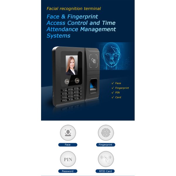 POE Powered Desktop Software RS485 Face Recognition Machines