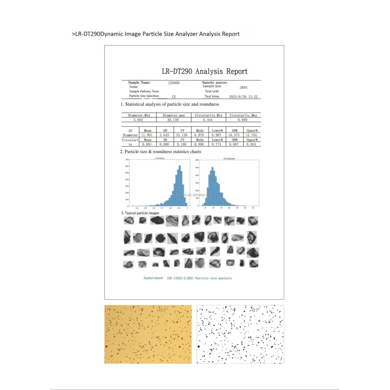ISO 13322 Image Particle Size and Shape Analyzer Telecentric Optical System Dynamic Dual-channel Particle Morphology Tester