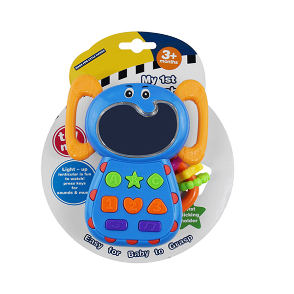 Plastic Baby Rattles And Toys Cell Phone , Soft Teething Toys For Babies