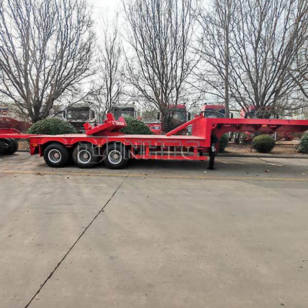 Gooseneck Lowbed Trailer Lowboy Axle for Sale High Quality 60 Tons 4 Axles Steel Truck Trailers Low Bed Truck Trailer