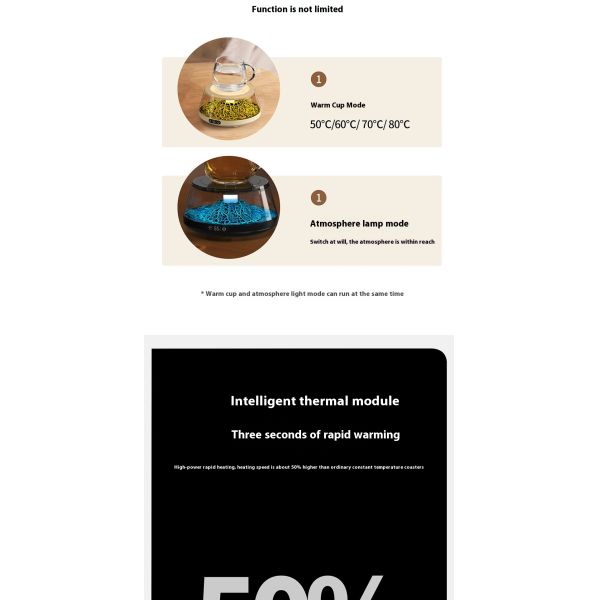 Smart Home Office Coffee Cup Heater Pad USB Charging With Constant Temperature OEM