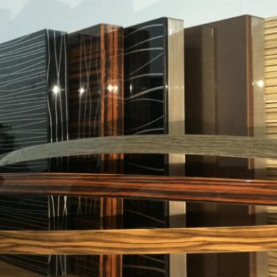 da cor de madeira de alto brilho da grão de 30mm painéis de superfície acrílicos, mdf acrílico