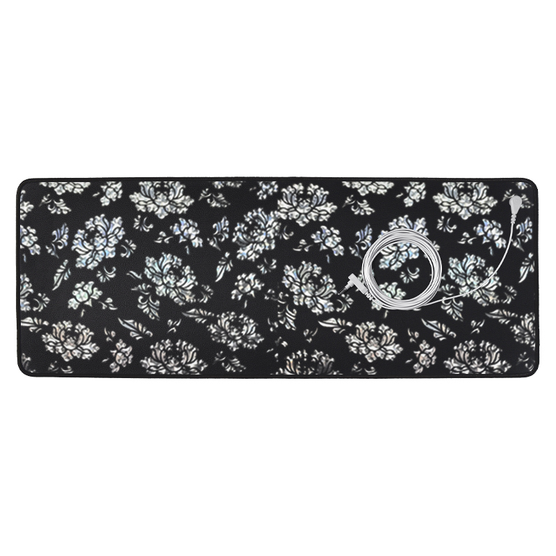 Size Customized New Decorative Design Grounding Mat Relief Muscle Relaxation Stress Earthing Pad Bed Desk Use Black Conductive