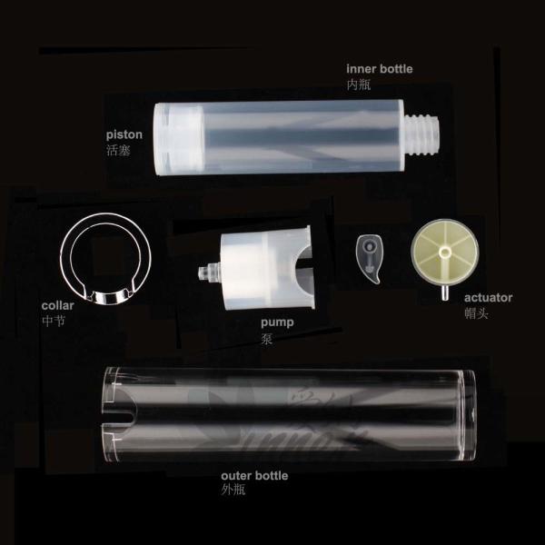 Skin Care Plastic Airless Cosmetic Bottles With Pump Silk Screen Printing