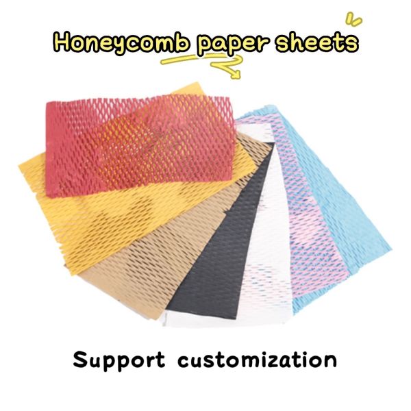 Customizable Honeycomb Paper Sheets Eco Friendly 80GSM Honeycomb Cushioning Wrap