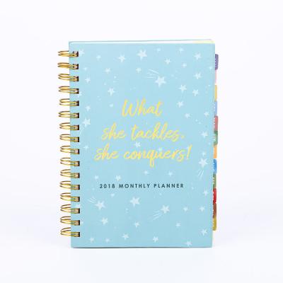 Custom Planner Agenda Spiral Composition Notebook For School Exercise