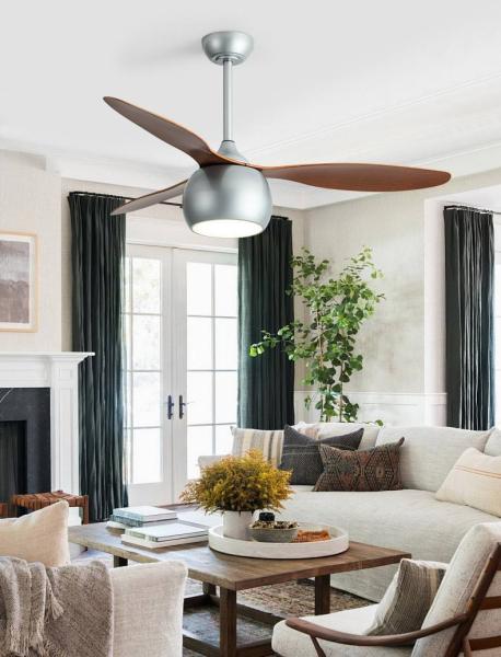 Modern 42/52 Inch LED Ceiling Fan with Mute Light Iron Body & Remote Control for Living Room Use-Direct from Factory