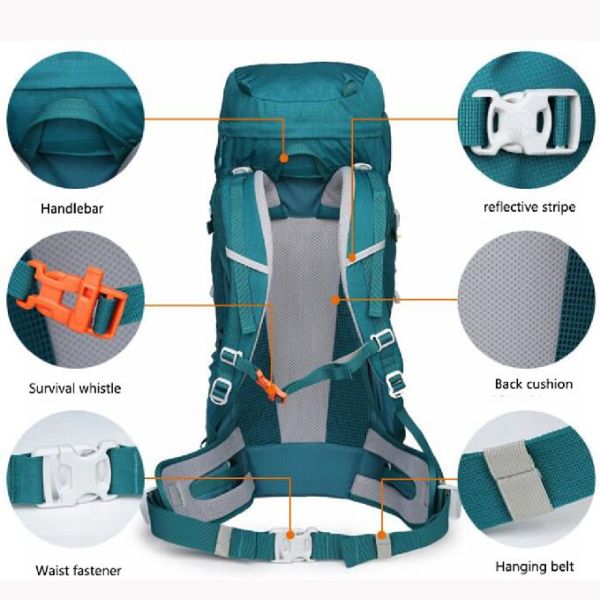 Спорт многофункционального на открытом воздухе водоустойчивого нейлона 50L кладут в мешки