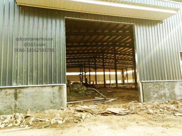 Large Size Steel Structure Warehouse Prefab Steel Warehouse SA 2.5 Shot Blasting Grade