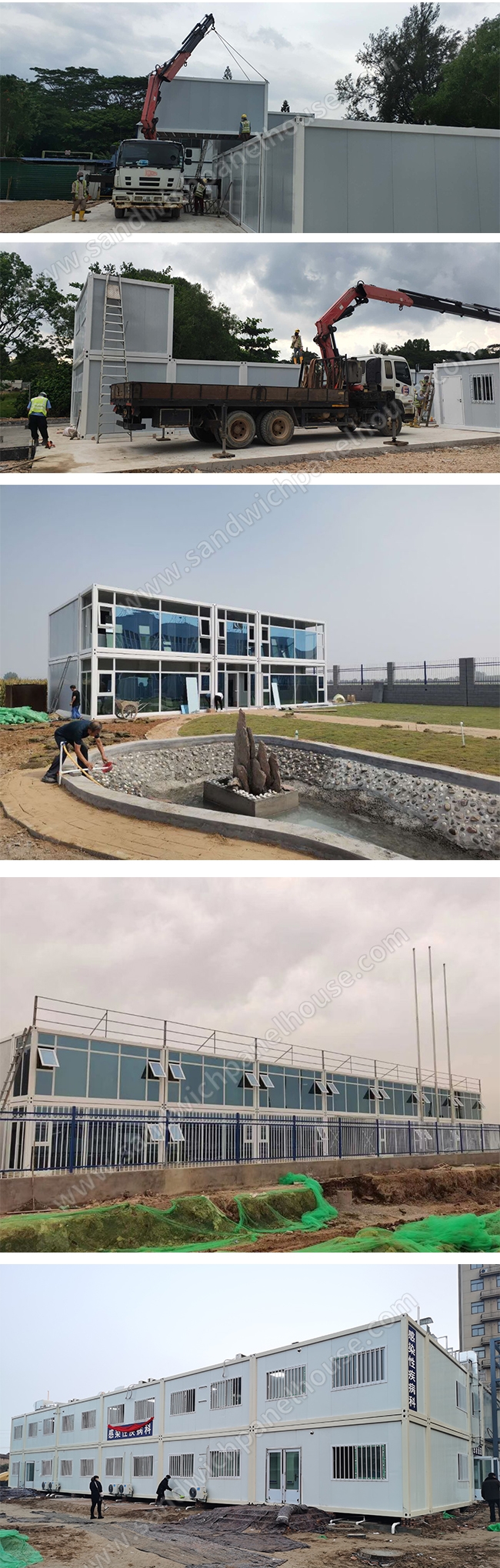 Prefab офис контейнера металла с размещещнием