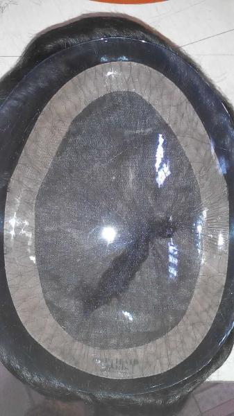 Customized Npu Brazilian Virgin Hair Men Toupee Hairpieces with client's Logo