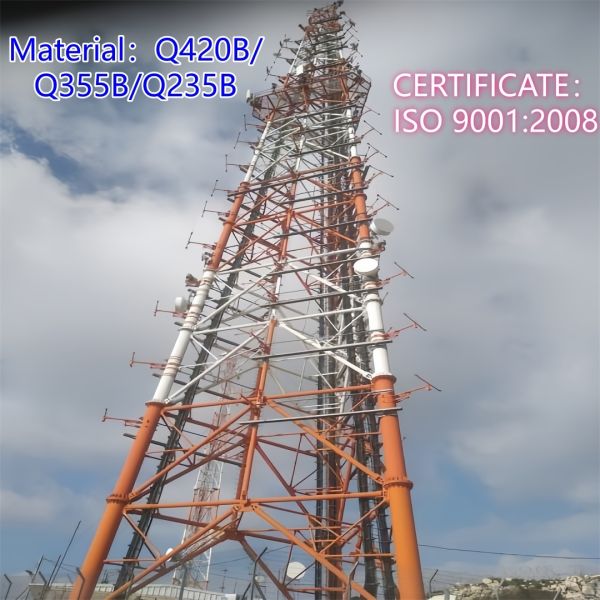 Robust 3 Legged Tubular Steel Tower Suitable for 4G 5G Microwave and Security Systems with High Tensile Steel Construction
