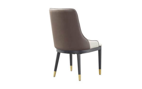 Wooden Italian Style Dining Chairs Comfortable PU Seating