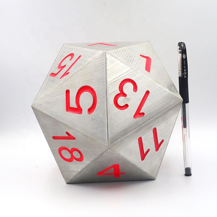 Customized Size Zinc Alloy Polyhedral Dice Set with Customized Logo for RPG Games