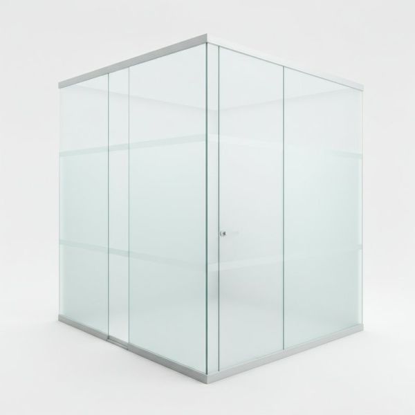 Soundproof Glass Office Dividers Aluminium Frame Single glazed Glass Wall