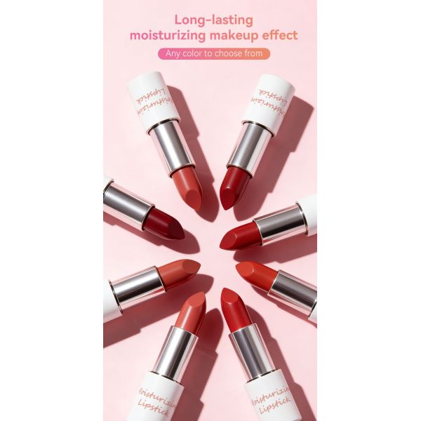 OEM ODM Hydrating Cream Lipstick Waterproof Long Lasting Makeup Cute Long Lasting Nude Red Waterproof Moisturizing Lipstick