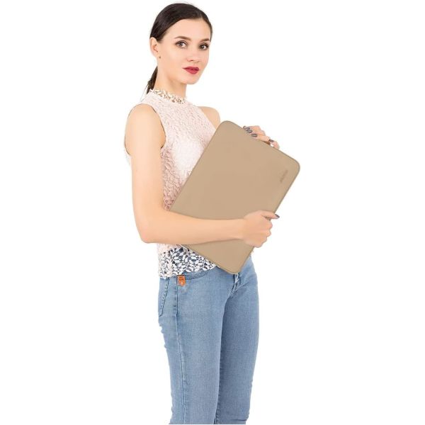 Рукав ноутбука совместим с MacBook Air/Pro, 13- 13,3-дюймовый ноутбук, неопреновая сумка с маленьким корпусом, абрикос