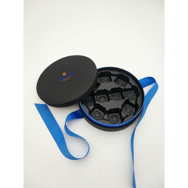 KID luxury fancy round shaped wedding packing gift box chocolate box with different color