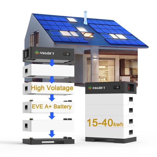 Stackable home energy storage systems 100Ah ESS 15kwh-40kwh High Voltage Hybrid Energy Storage Battery