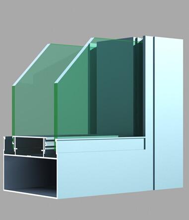 6063-T5 Square Window Aluminum Profile  Delicate Smooth And Subtle Edges