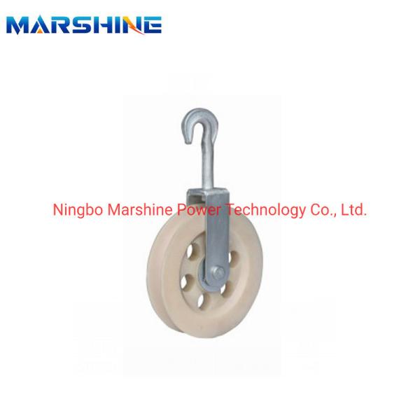 Clip In Aluminum Block Tackle Pulley For Tightening Up Conductor