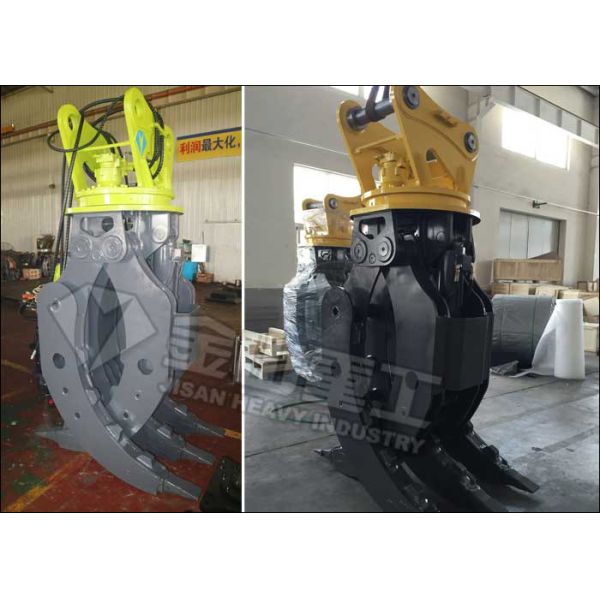 PC360 Safe Excavator Grapple Attachments 360 Degree Hydraulic Rotating